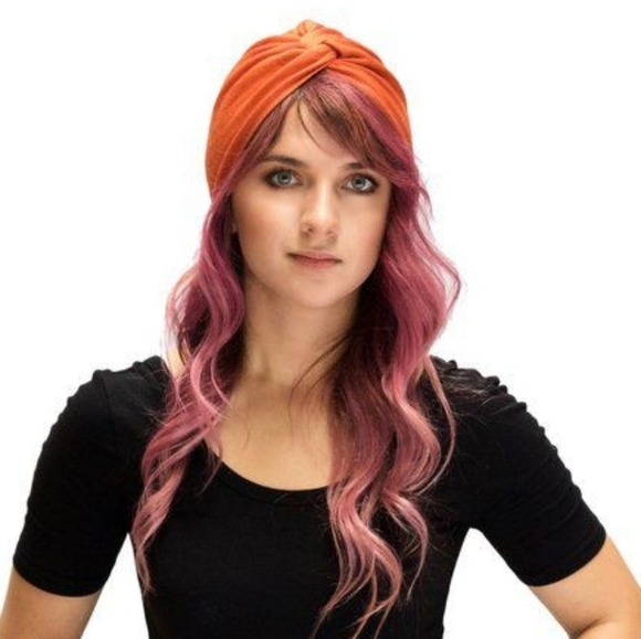 Accessories - Halloween Costume Orange Knotted Turban Chemo Hat Bonnet Headwrap HTop Knot Wrap